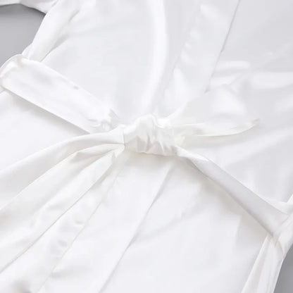 Ochtendjas voor dames met elegante pluimdetails - Perfect voor zomerse ochtenden