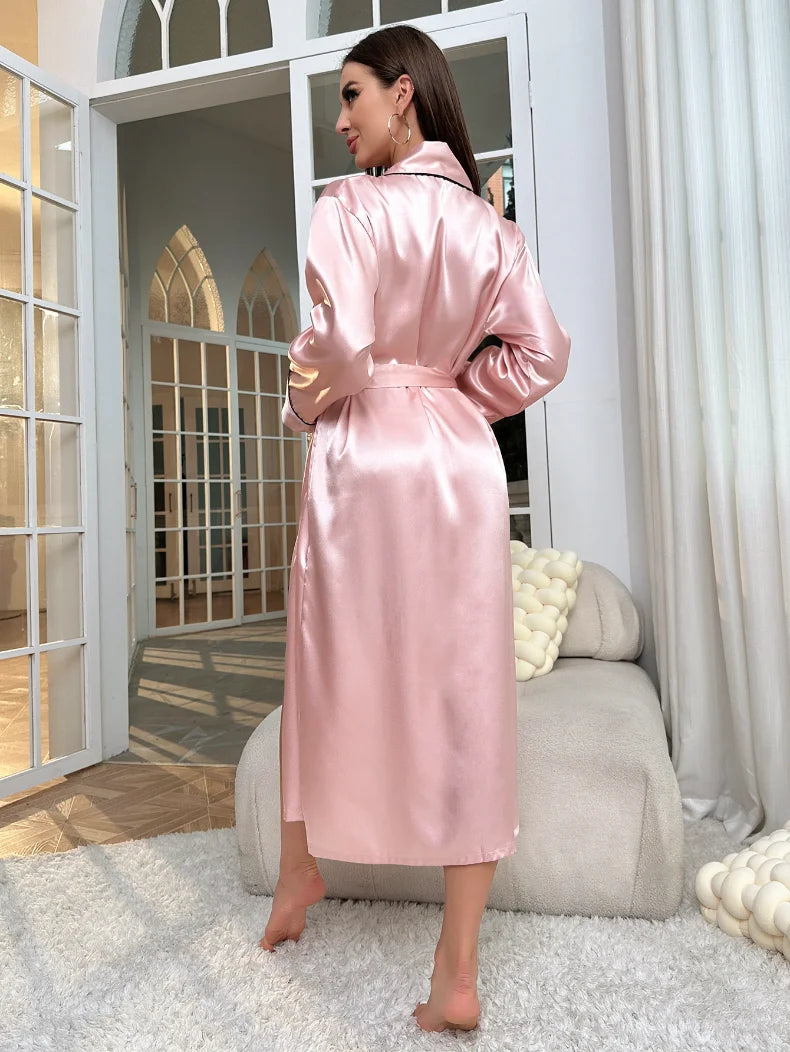 Ochtendjas dames zomer - zijdezachte roze elegantie voor ultiem comfort