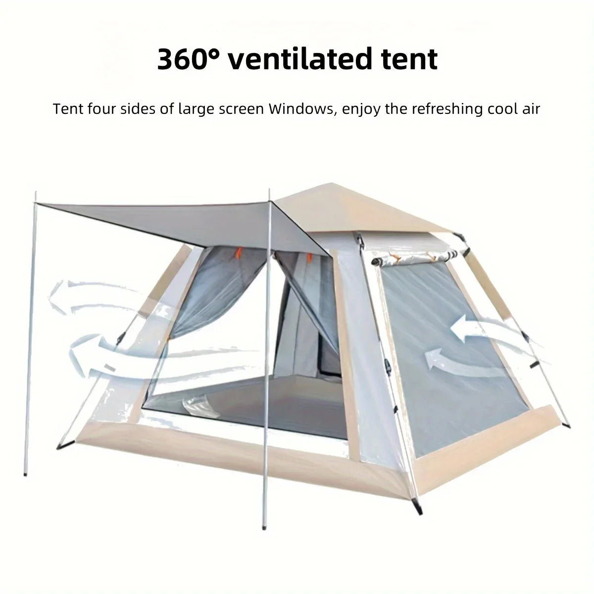 Decathlon pop up tent met luchtgaten – Goed geventileerd
