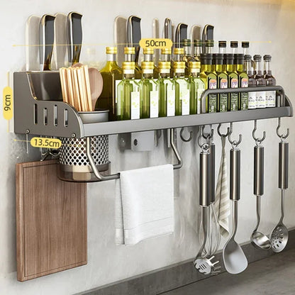 Modern kruidenrek keuken met glazen potten