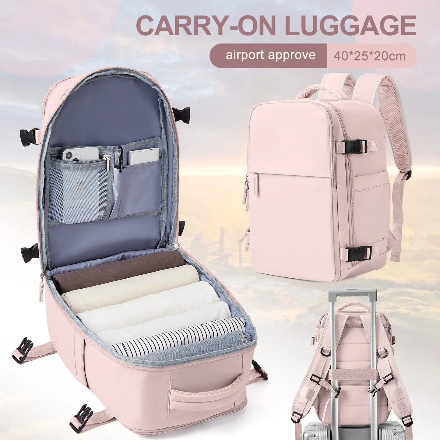 Cabine rugzak 40x30x20 cm – Geschikt voor handbagageregels
