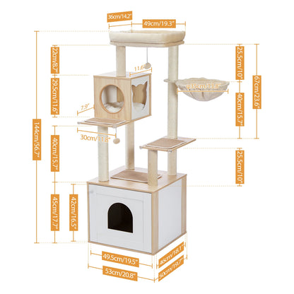 Wandmontage krabpaal met design look – Geen vloer nodig