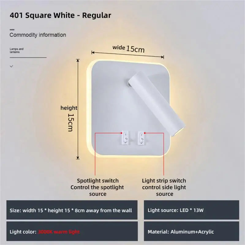 Multifunctionele wandlamp met batterijen – Voor diverse ruimtes