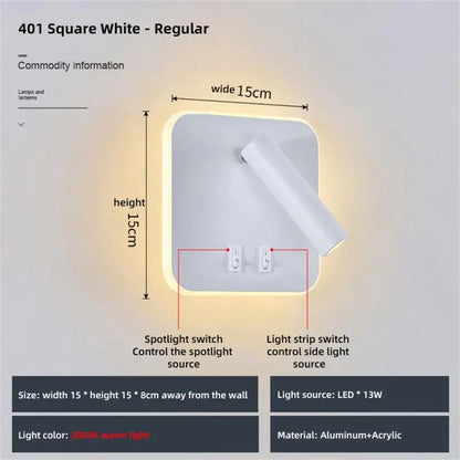 Multifunctionele wandlamp met batterijen – Voor diverse ruimtes