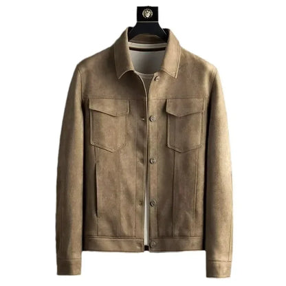 Leren jas heren met gestructureerde look – Strak en modieus