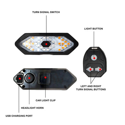 Action fietslamp met LED-verlichting voor lange ritten