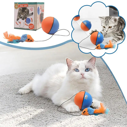Kattenspeelgoed Action met koord en muis – Dubbele fun