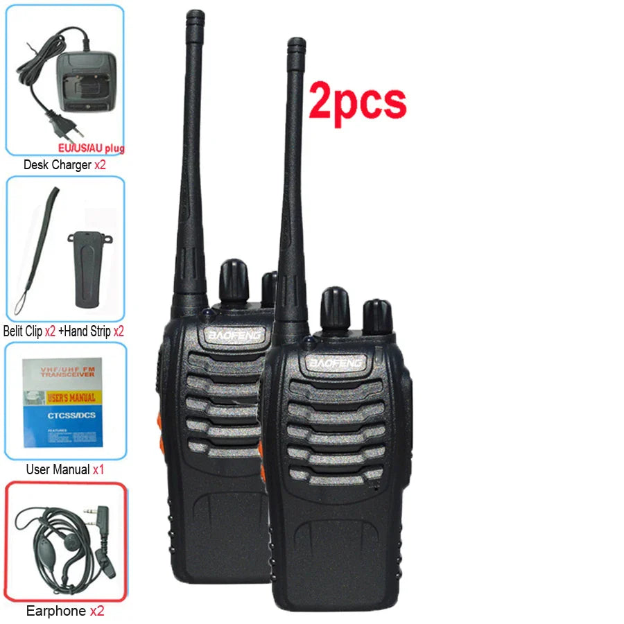 Walkie talkies met headset aansluiting