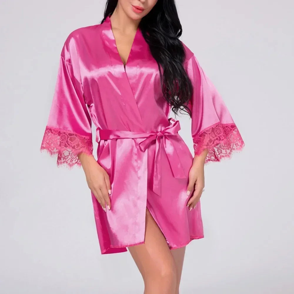 Ochtendjas dames zwart - Elegante zijde voor een ontspannen ochtend
