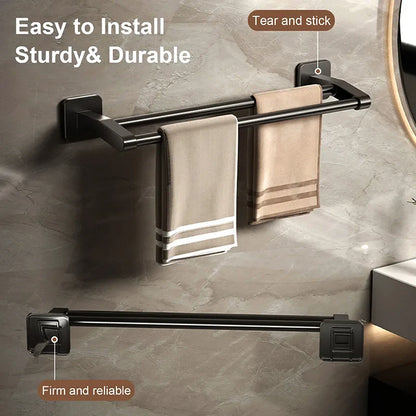Wandgemonteerd handdoekrek met 3 stangen – Compact en functioneel