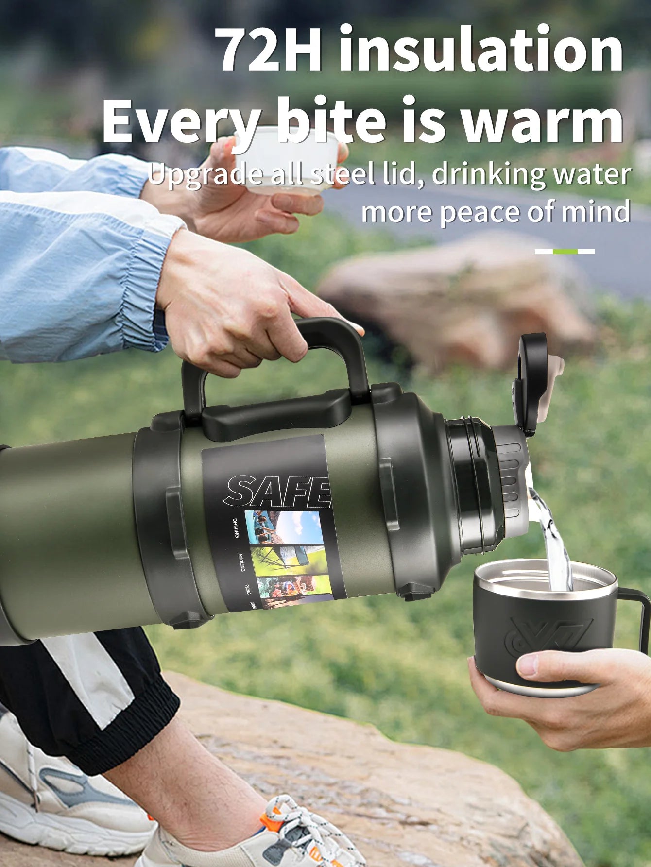 Thermosfles met brede schenkopening – Handig en morsvrij