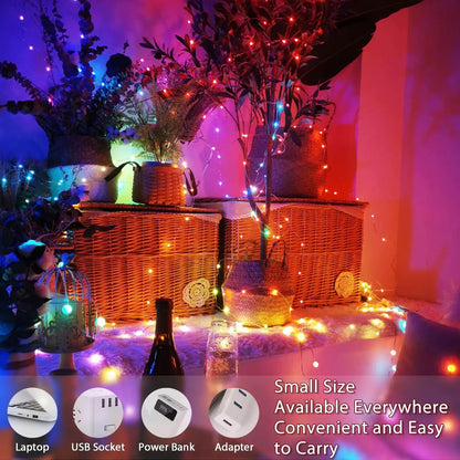 Licht slinger met witte bolletjes – Tijdloos en fris