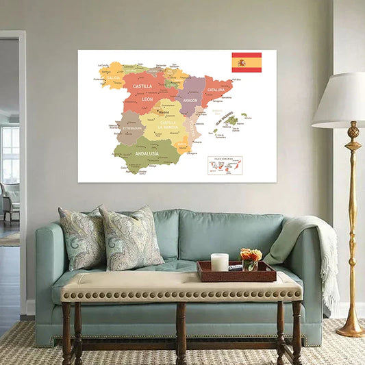 Wereldkaart met antieke cartografie – Historisch gevoel
