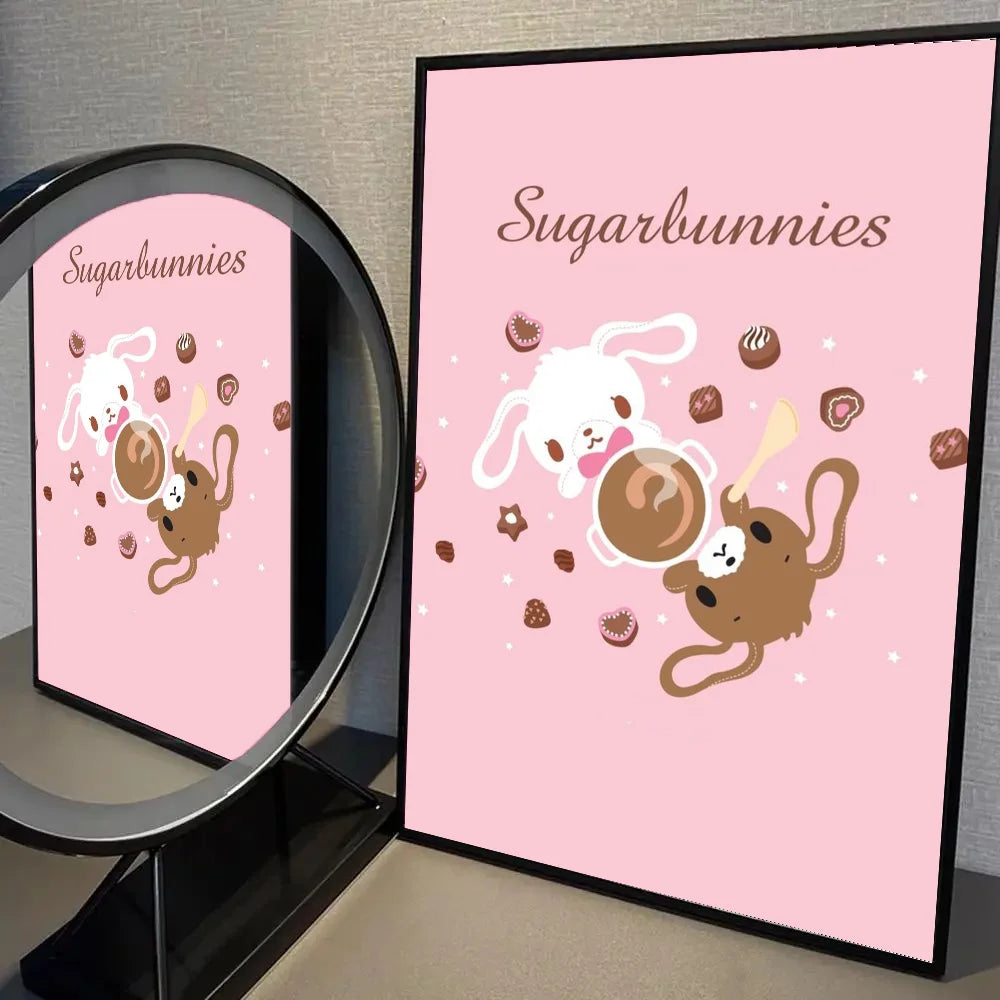 Posters met marmeren textuur en gouden accenten