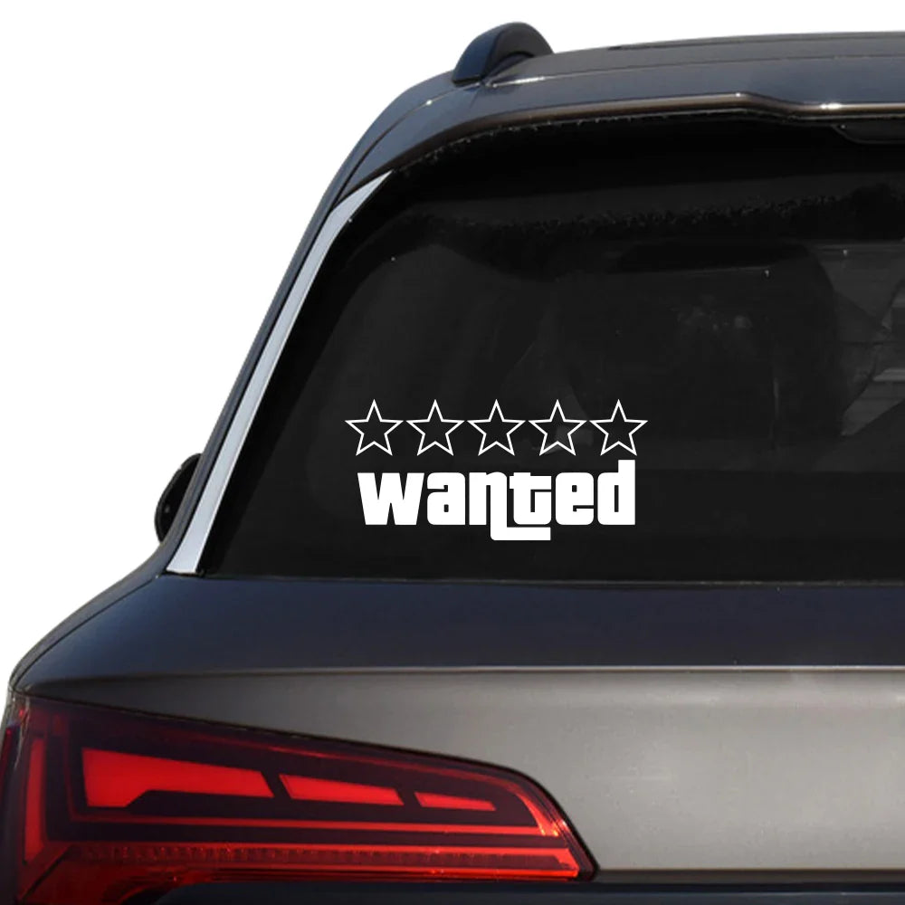 auto stickers - regenboog 'Wanted' ontwerp voor unieke uitstraling
