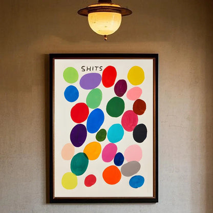 Wandposter met bloemen in vaas