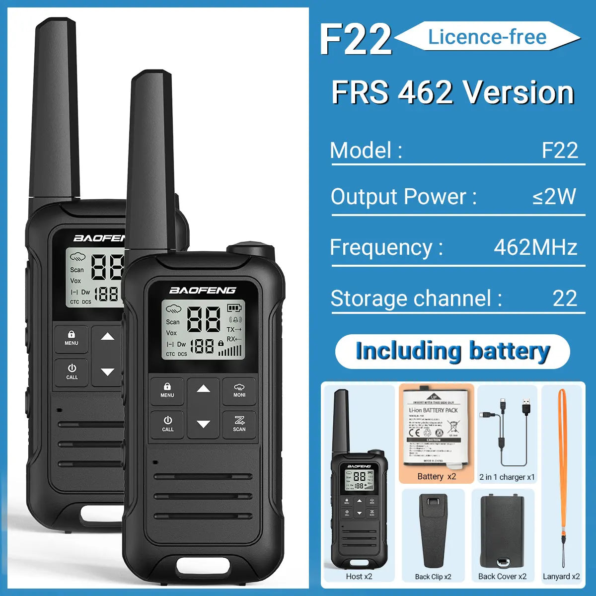 Action walkie talkie met instructieboekje