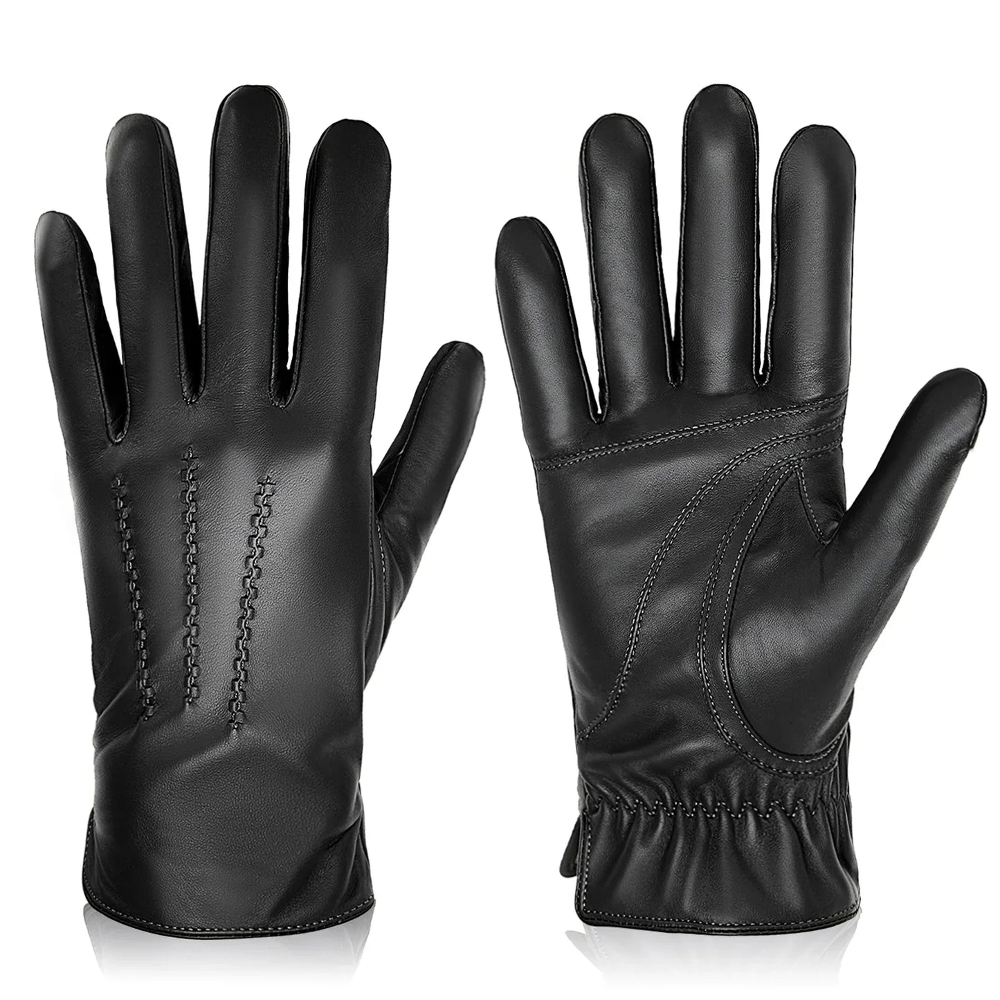 Winterproof leren handschoenen voor mannen