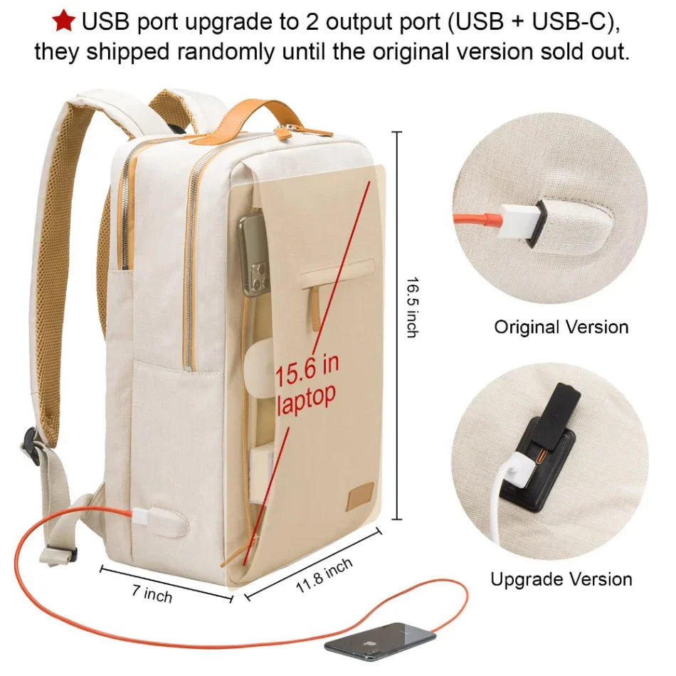 Rugzak als handbagage met extra zijtoegang
