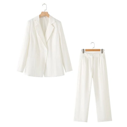 Broekpak dames Zara beige – Neutrale elegantie