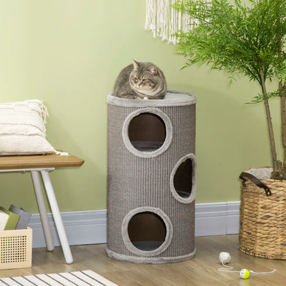 Moderne muurkrabpaal met zitvlak – Voor actieve katten