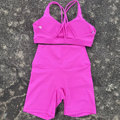 Yoga kleding set met top en legging in sale