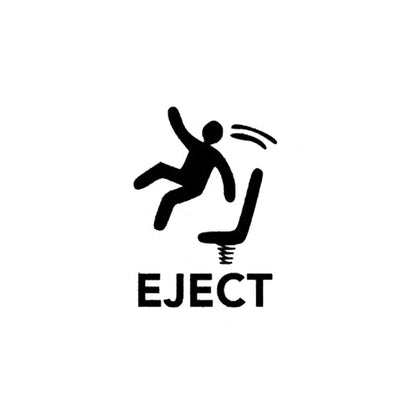 Auto stickers - Hilarische Eject-knop voor humor op de achterruit