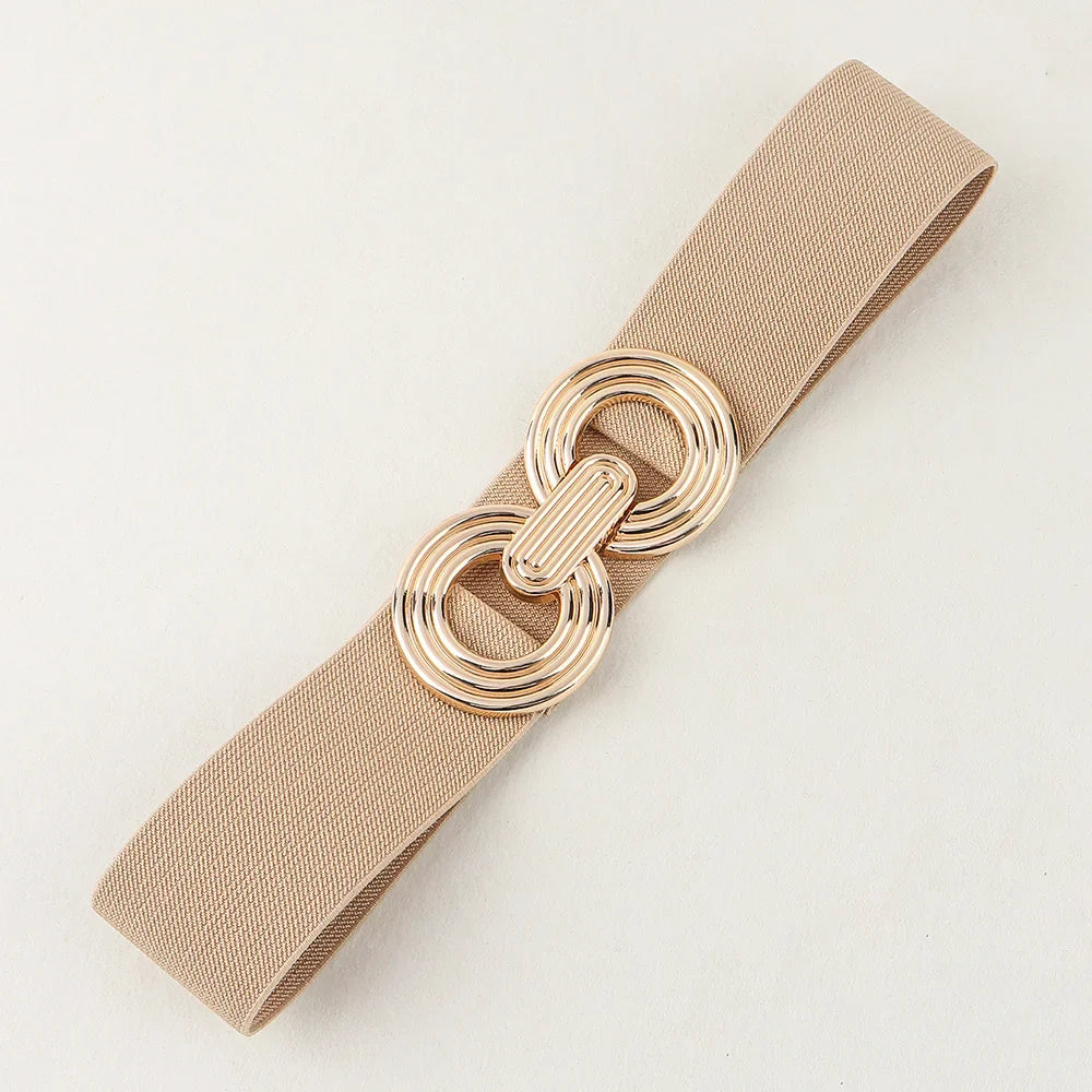Gevlochten riem in naturel kleuren