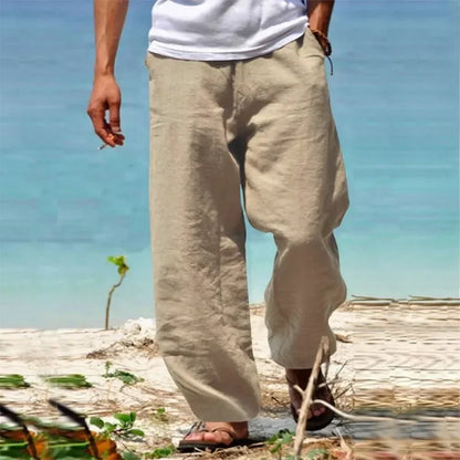 Linnen broek mannen met smalle pijpen – Modern model