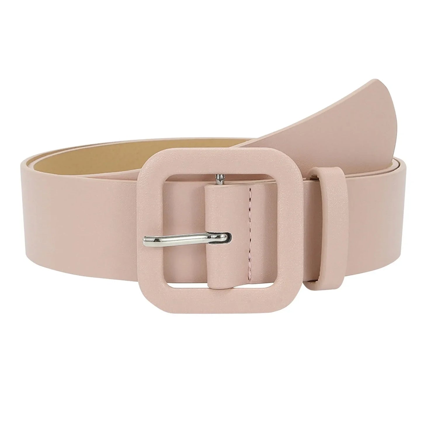 Riem dames met matte gesp in bronskleur