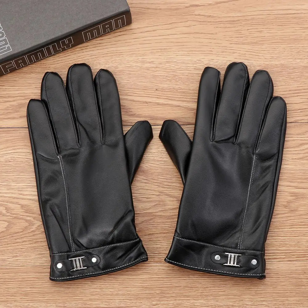 Herfstlook heren: leren handschoenen zwart