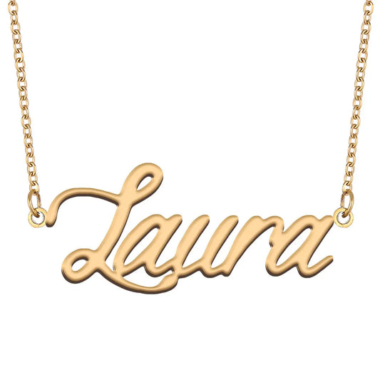 Gouden naamketting met minimalistische uitstraling