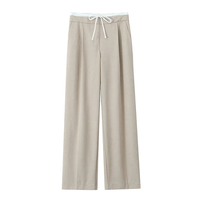 Linnen broeken dames met wijde pijpen – Relaxed fit