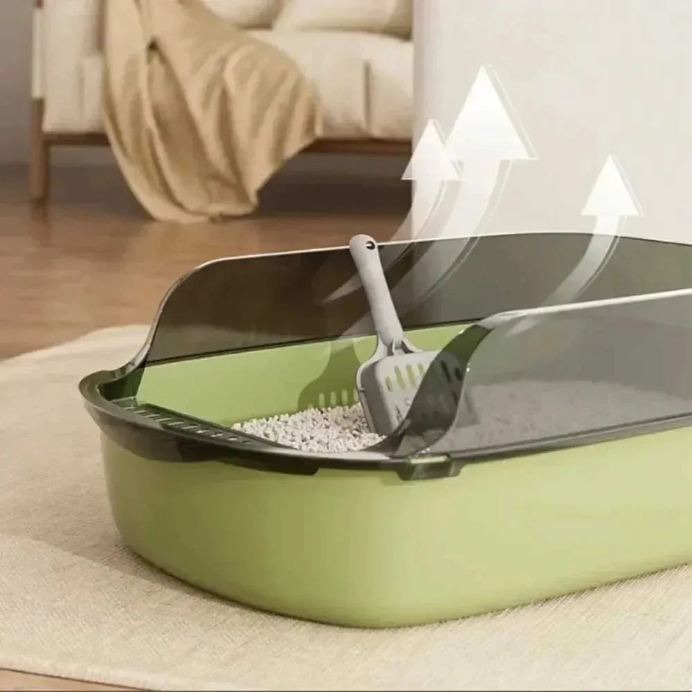 Kattenbak groot met instap aan de zijkant – Voor oudere katten