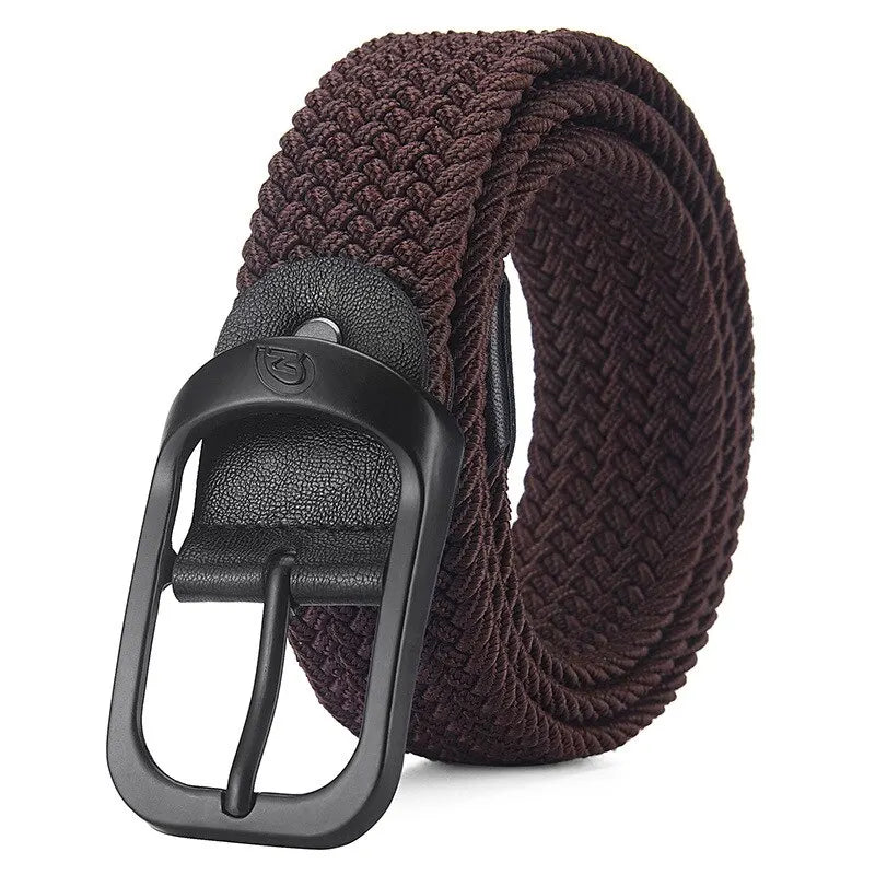 Cognackleurige riem dames met stiksels