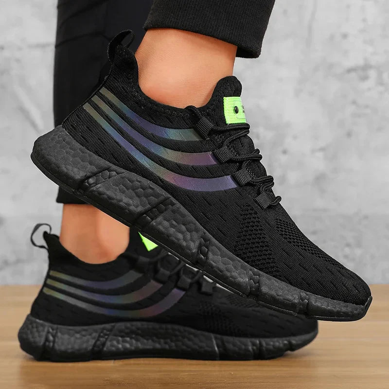 Heren sneakers met ademende mesh structuur