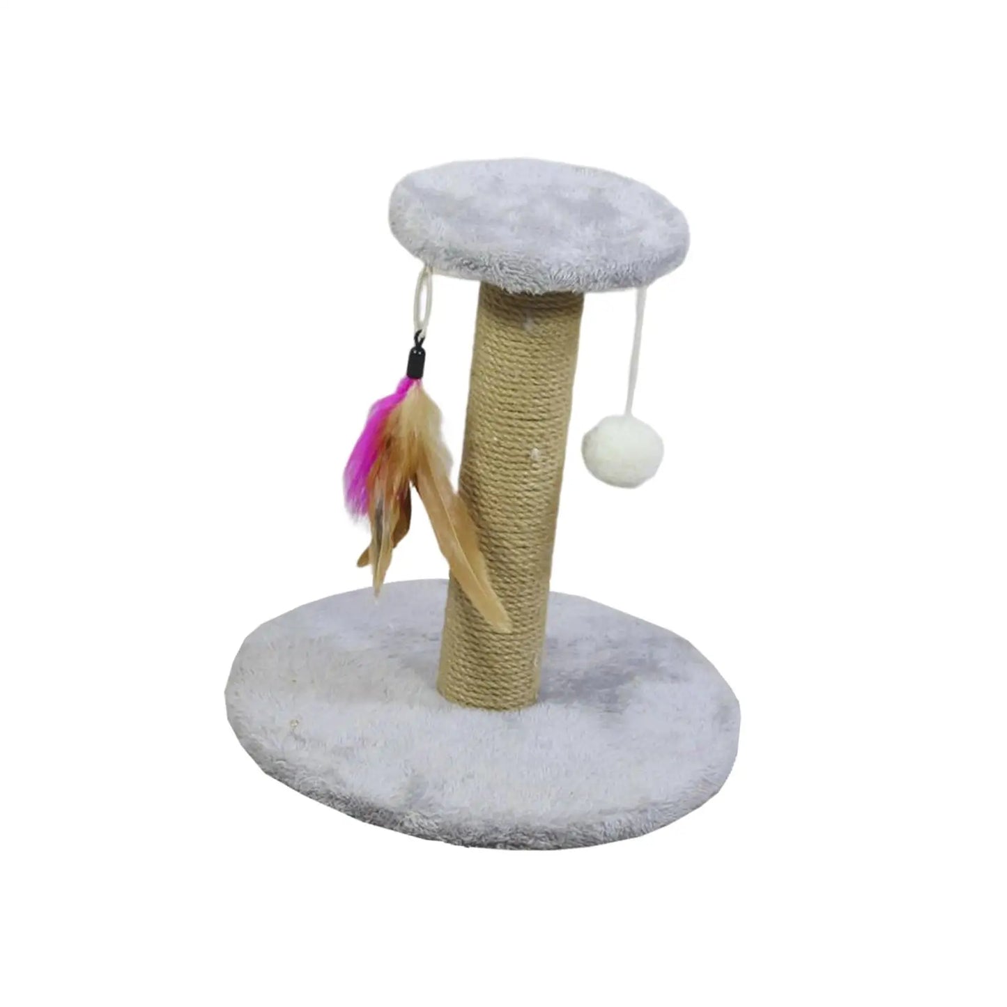 Houten kattenpaal met moderne vormen – Minimalistische charme