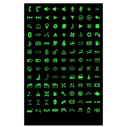 auto stickers - autostickers met gloeiende iconen voor nachtelijke zichtbaarheid
