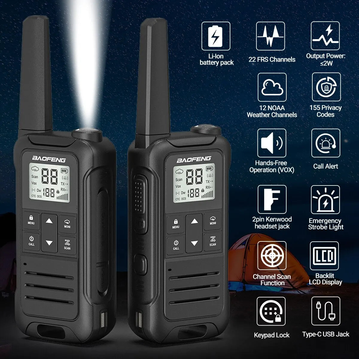 Intertoys walkie talkies met bereik tot 3 km