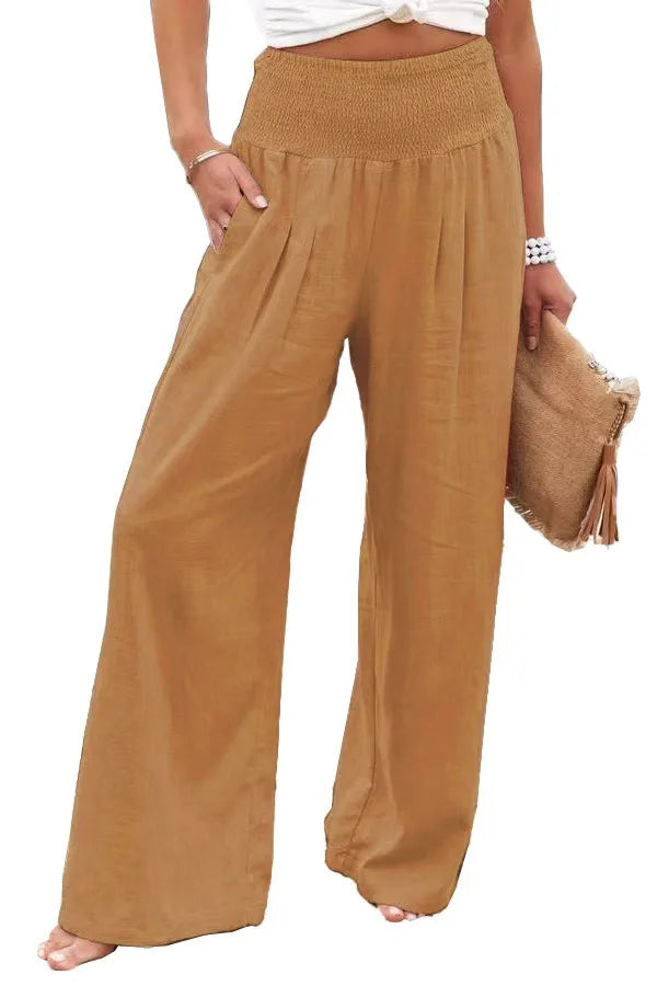 Zara linnen broek dames met hoge taille – Flatterend en trendy