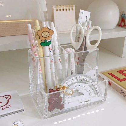 Ruimtebesparende desk organizer met verticale indeling