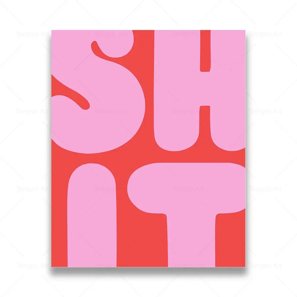Abstracte poster met penseelstreken