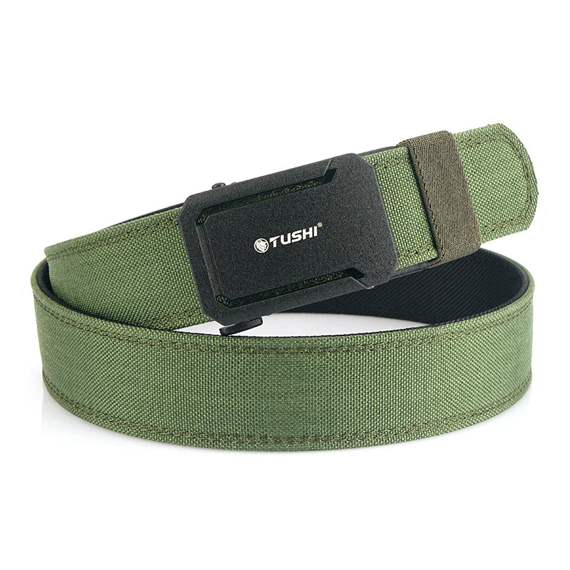 Riem heren met vintage messing gesp