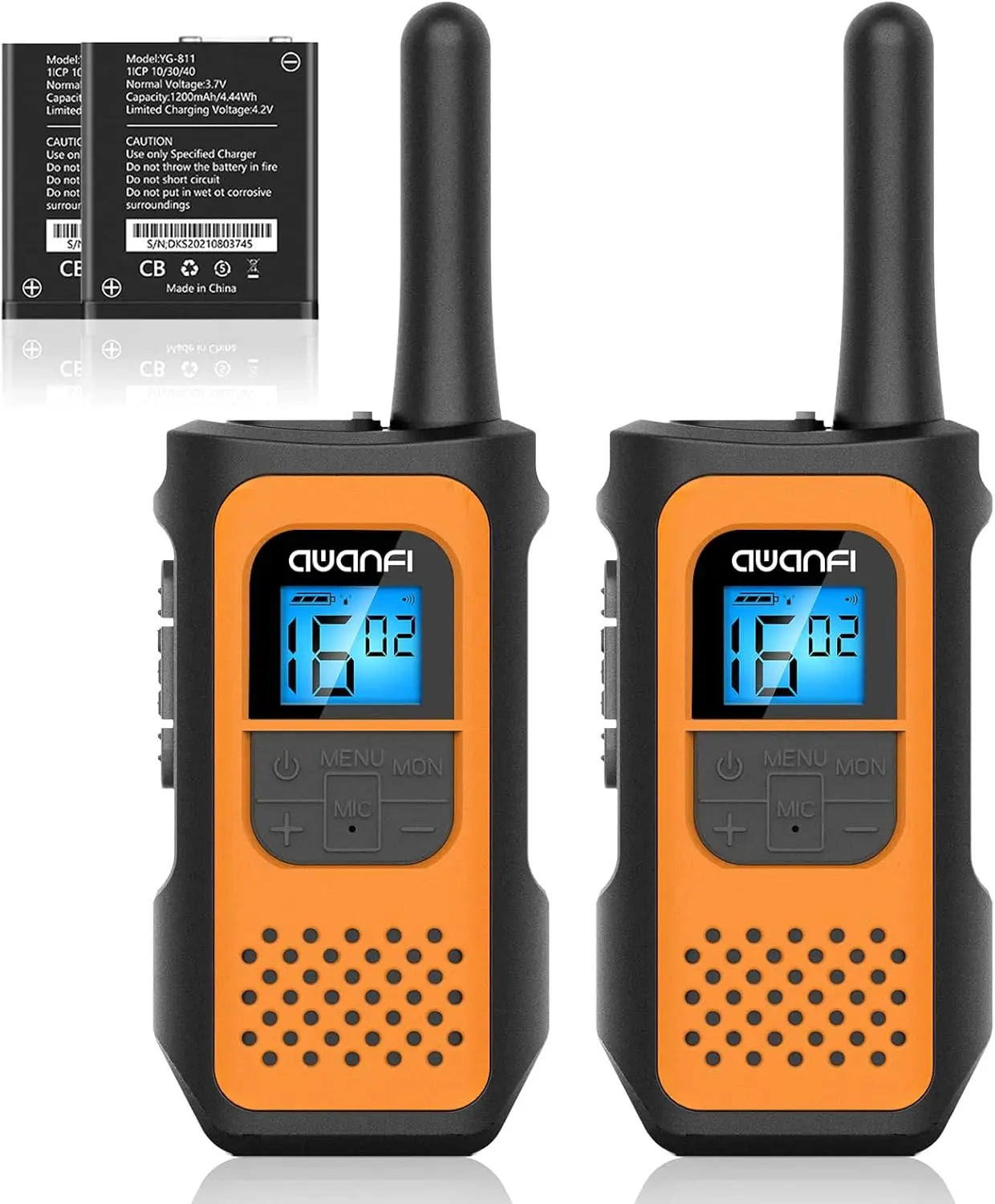 Walkie talkies met vergrendelingsfunctie