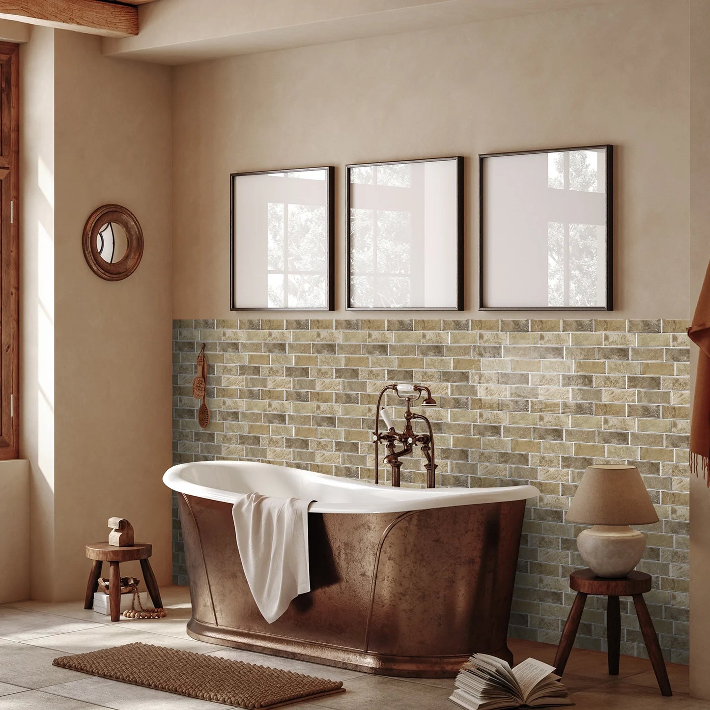 Muur mozaiek tegels toilet – Sfeervolle afwerking