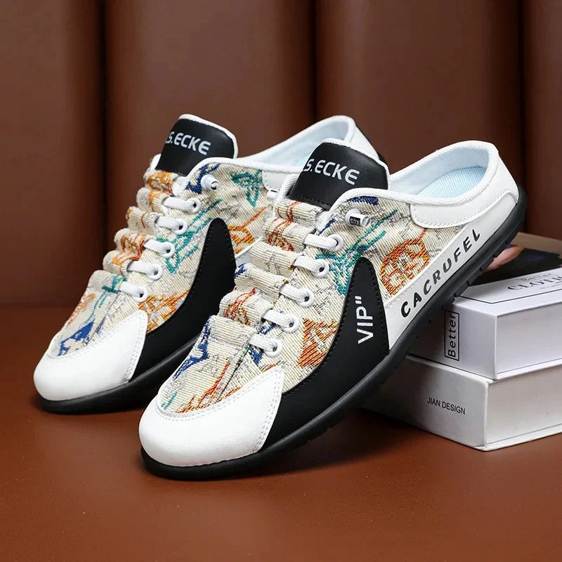 Luchtige heren schoenen met geweven details