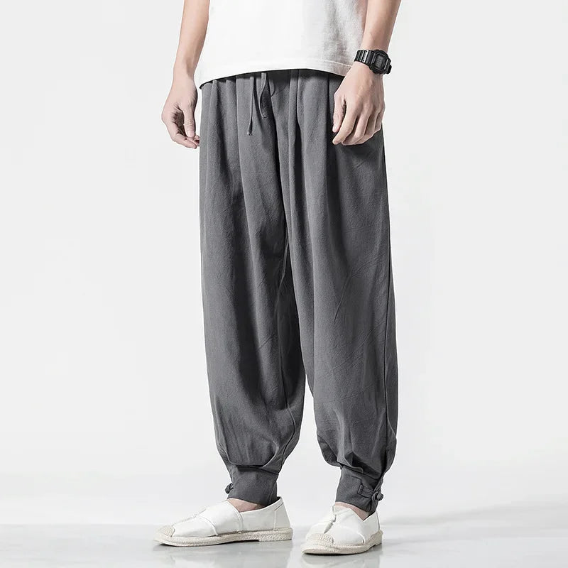 Linnen broek man in cropped fit – Modern en luchtig