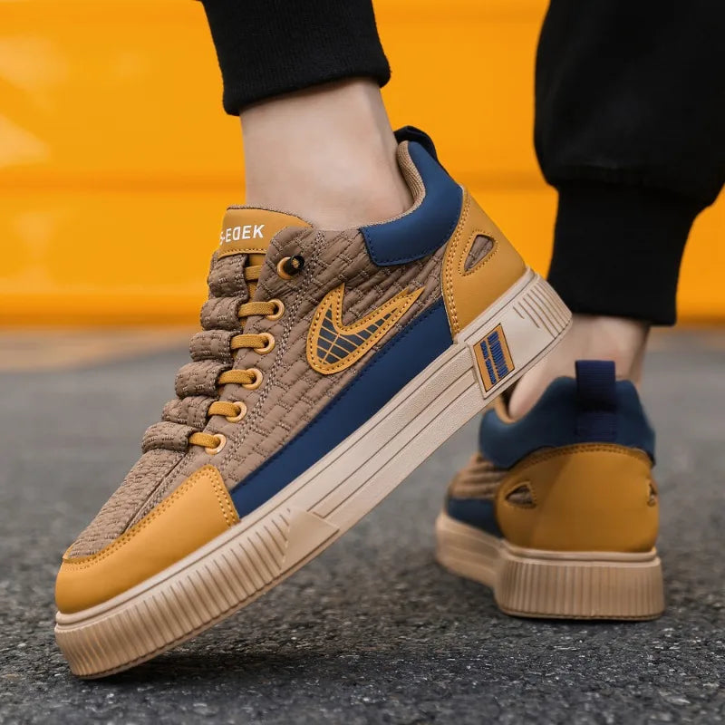 Heren sneakers met ademend textiel bovenwerk