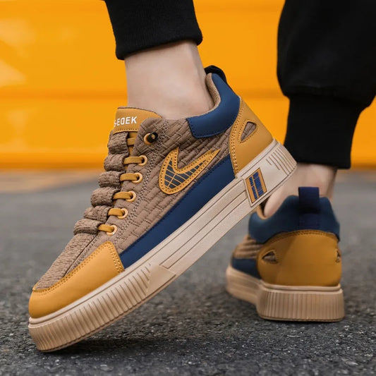Heren sneakers met ademend textiel bovenwerk