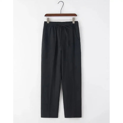 Linnen broek heren met zachte wassing – Relaxed effect